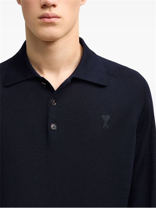 Polo in lana AMI PARIS | HPL341KN0039430